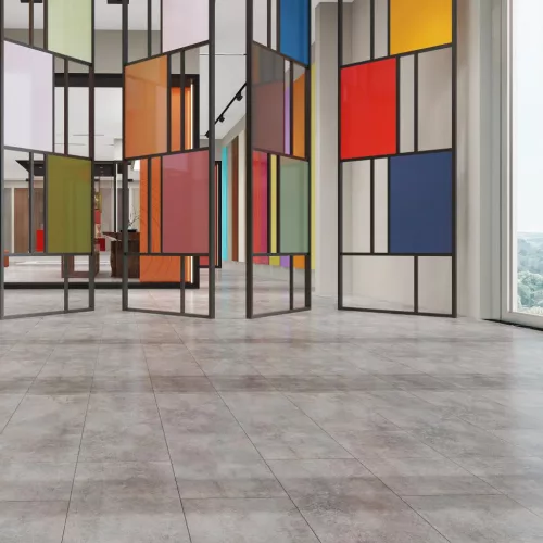 Leziter Serona Vinyl-SPC-Bodenbelag in Steinoptik, Sandgrau