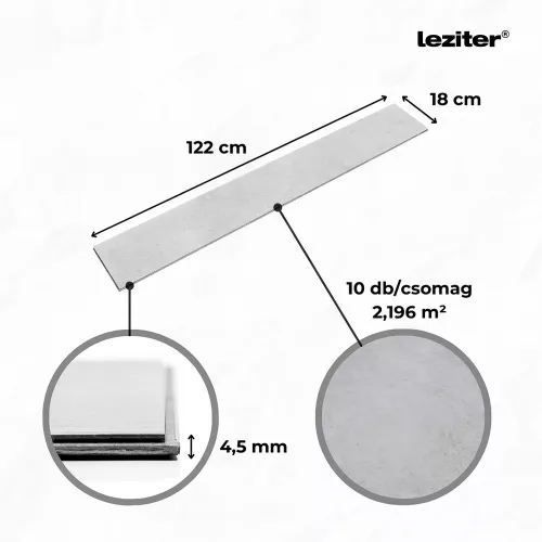 Leziter Serona Vinyl-SPC-Bodenbelag in Steinoptik, Sandgrau