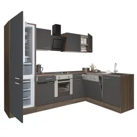 Yorki 280 Eckküchenzeile mit Backofen und Gefrierfach unten