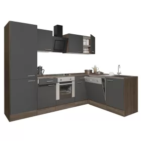 Yorki 280 Eckküchenschrank mit Unterbackofen und Regalen