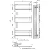 Solaro Design törölközőszárító radiátor 1000x500 mm fekete