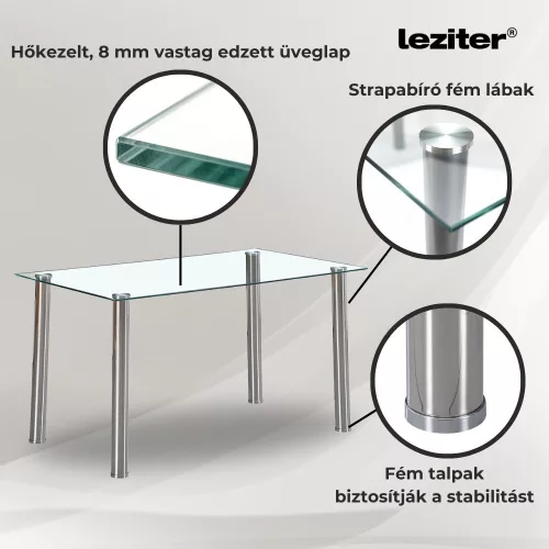 Karin 4+1 étkező garnitúra fehér-szürke