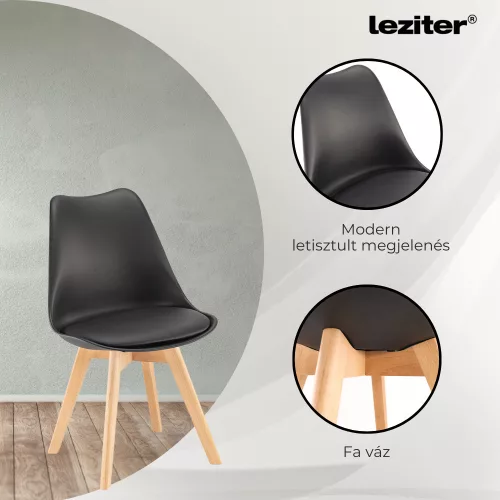 Lola 4+1 étkező garnitúra fekete-yorki tölgy