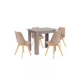 Amina 4+1 Essgruppe beige-York Eiche