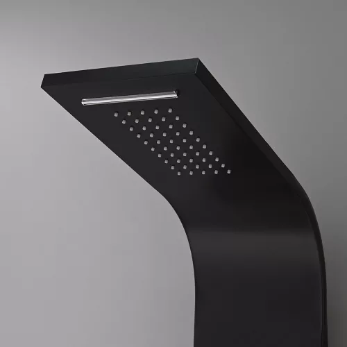 Alegro Black hidromasszázs zuhanypanel, rozsdamentes acél