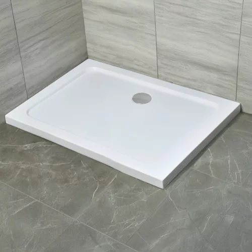 Modena Slim aszimmetrikus szögletes akril zuhanytálca, 80x120 cm