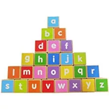 Holzzug mit pädagogischen Bausteinen Alphabet