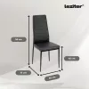 Tino NOVA Étkezőszék, fekete színben