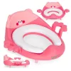 Wc szűkítő ülőke fülekkel puha párnával rózsaszín