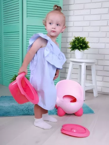 Bili kivehető betéttel, csúszásgátló lábakkal rózsaszín