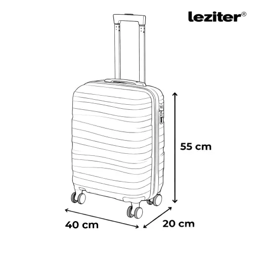 TraveLux Voyager Kabinenkoffer, Hartschalenkoffer, 55 x 40 x 20 cm