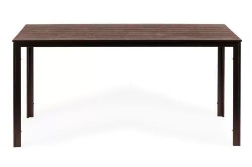 Vrtni stol za 6 osoba 156x78 cm, smeđi, od poliwooda