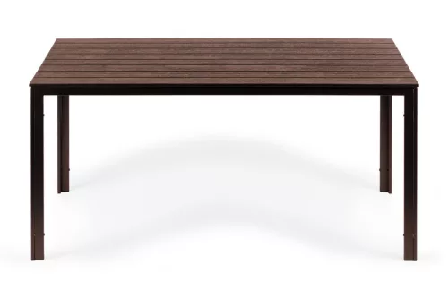 Vrtni stol za 6 osoba 156x78 cm, smeđi, od poliwooda
