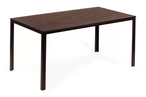 Vrtni stol za 6 osoba 156x78 cm, smeđi, od poliwooda