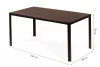 Vrtni stol za 6 osoba 156x78 cm, smeđi, od poliwooda