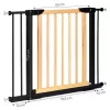Biztonsági korlát 74-100 cm lépcsőkhöz és ajtókhoz fémből és fából