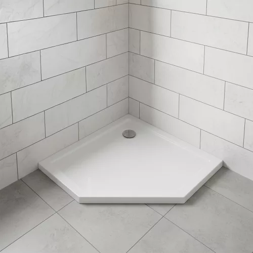Modena Slim ötszögletű alacsony akril zuhanytálca 90x90 cm