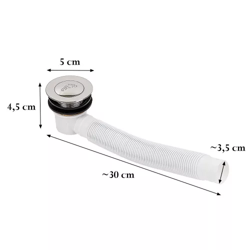 Klik-Klak szifon zuhanytálcához 50 mm