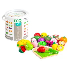 Obstschneider-Set aus Holz, 20-teilig