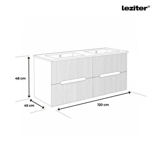 Trent 120 alsó szekrény mosdóval