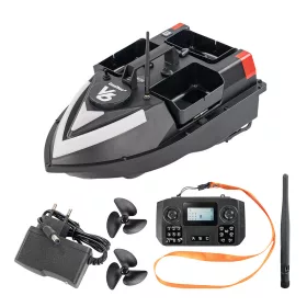 Zuführboot V6 GPS 3 Tanks Heck- und Seitenauswurf schwarz