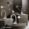 Corin freistehender Waschtischhahn mit flexiblem Auslauf, beige