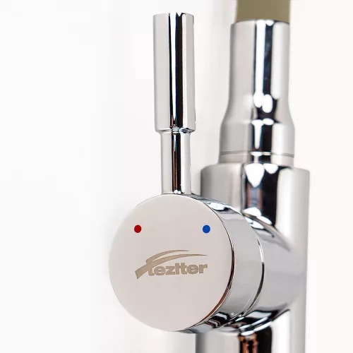 Corin freistehender Waschtischhahn mit flexiblem Auslauf, beige