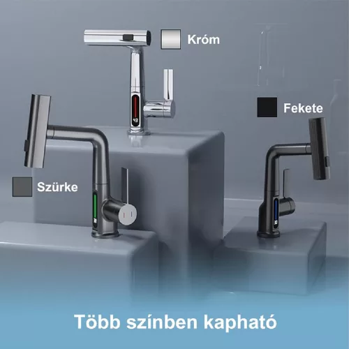 Mara Spültischarmatur mit Multifunktionskopf und Digitalanzeige