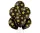Balón Starry Black Star, sada 6 balónov s priemerom 30 cm (12 palcov)