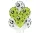 Focis Green léggömb, lufi 6 db-os 12 inch (30 cm)