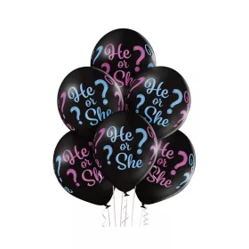   Balón pre chlapca alebo dievča On alebo ona, 6 kusov, 12 palcov (30 cm)