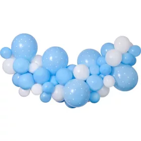 Balón Baby Blue, sada balónových girland, 65 kusov