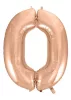 Fóliový balón číslo 0 ružovo-zlatý 92 cm