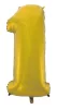 Fóliový balón s číslom Gold Mat 92 cm