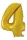 Fóliový balón s číslom Gold 4 Gold Mat 92 cm