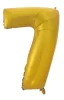 Fóliový balón s číslom Gold 7 Gold Mat 92 cm