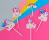 Einhorn-Regenbogen-Kuchenkerze, 5er-Set