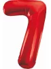 Fóliový balón číslo 7 červený 85 cm