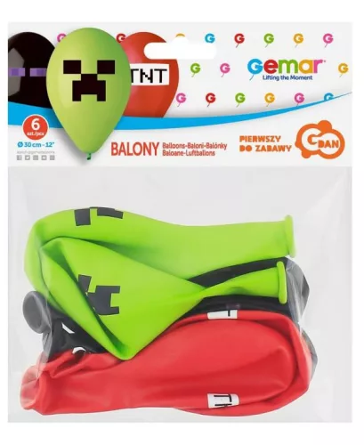 Párty balóny TNT, 6 ks, 12 palcov (30 cm)