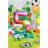 Színes Rainbow 5-ös szám fólia lufi talppal 74 cm