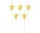 Goldene Stern-Kuchenkerze in Metallic-Gold, 5er-Set