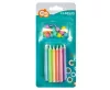 Jumbo-Kuchenkerze in bunten Farben, 12er-Set