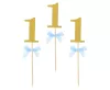 10 blaue Deko-Stäbe zum 1. Geburtstag