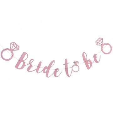 Bride To Be Pink papír felirat 3 m