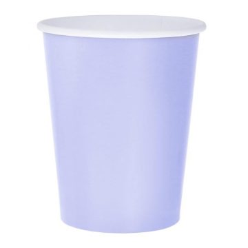 Lila Solid Lavender papír pohár 14 db-os 270 ml