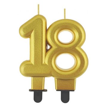 Arany 18-as Gold tortagyertya, számgyertya