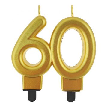 Arany 60-as Gold tortagyertya, számgyertya