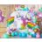 Unikornis Rainbow fólia lufi 5 db-os szett