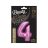 Rózsaszín Satin Pink 4-es szám fólia lufi 76 cm