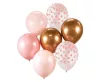Színes Pink-Copper léggömb, lufi szett 7 db-os 30cm (12 inch)